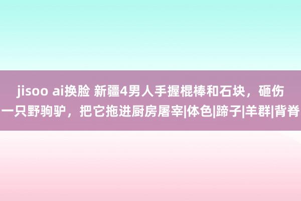 jisoo ai换脸 新疆4男人手握棍棒和石块，砸伤一只野驹驴，把它拖进厨房屠宰|体色|蹄子|羊群|背脊