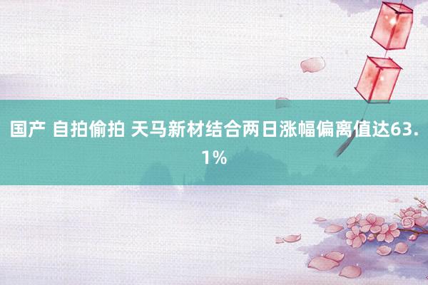 国产 自拍偷拍 天马新材结合两日涨幅偏离值达63.1%